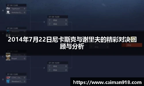 2014年7月22日尼卡斯克与谢里夫的精彩对决回顾与分析